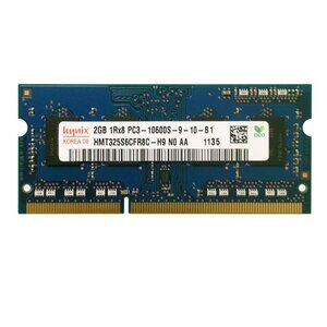 Hynix: 2GB PC3-10600S Laptop Memory Sticks HMT325S6CFR8C-H9